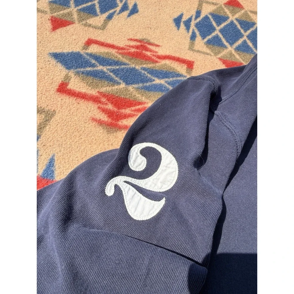 Polo Ralph Lauren Big Pony Rugby 90s Elbow Patch #2 Men's Small‎ Navy Blue
